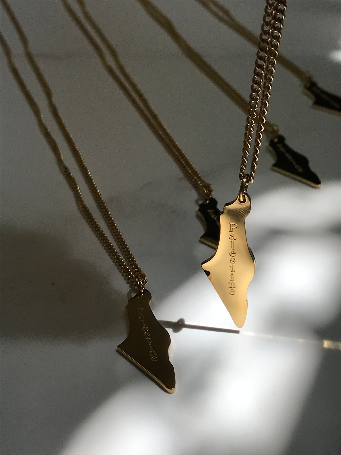 His&Hers Palestine Map Necklace