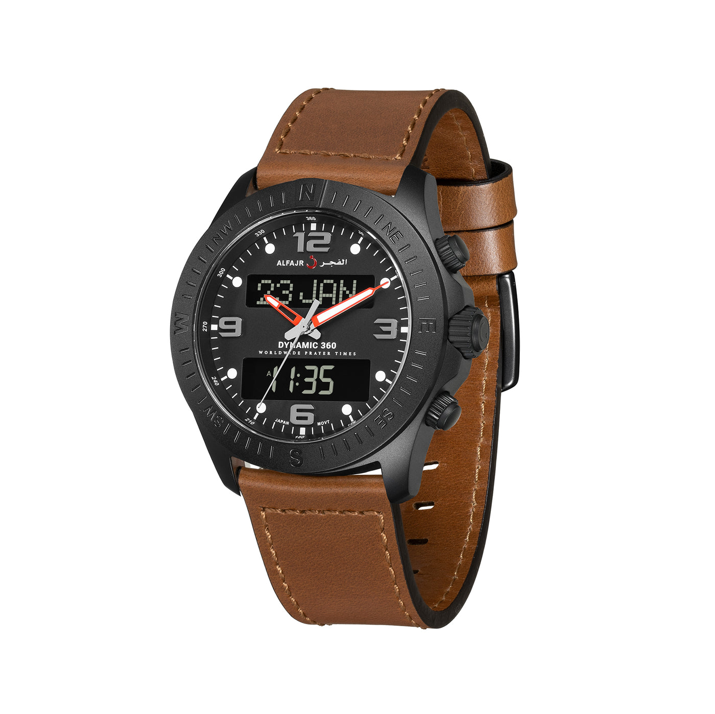 Alfajr Dynamic 360 Mens Leather Watch