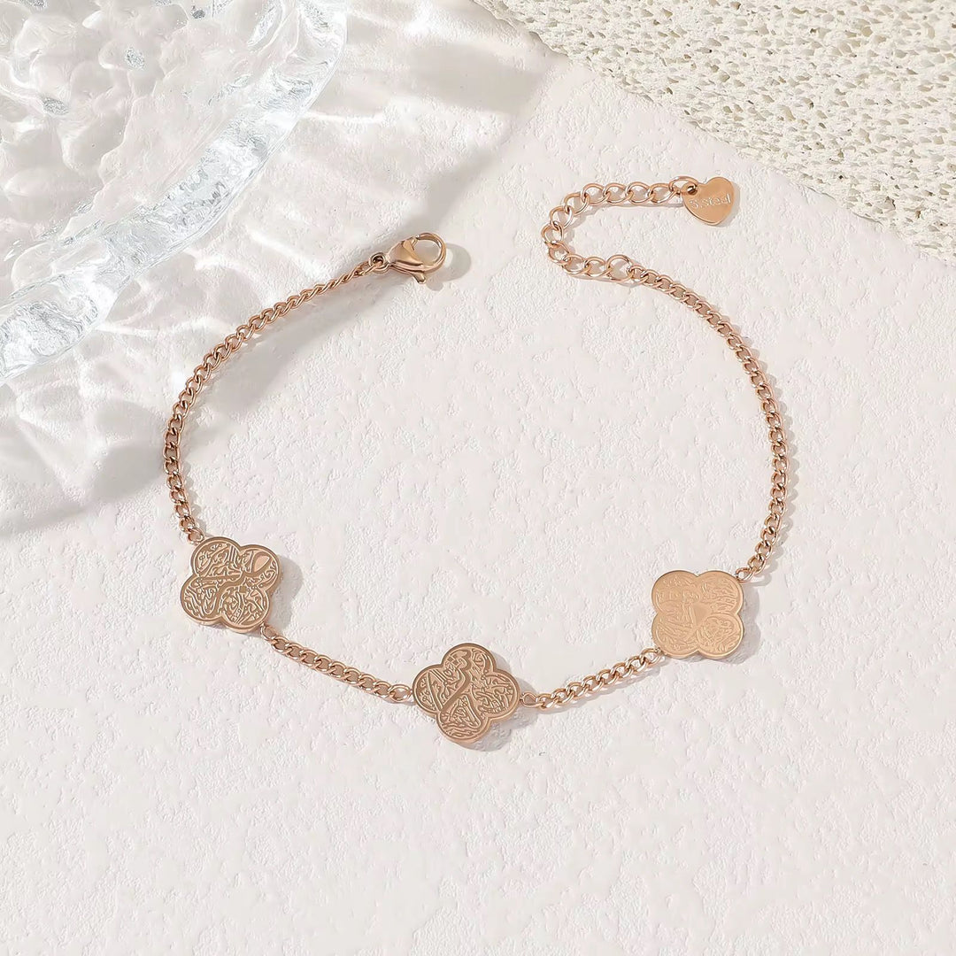 Clover Sabr, Shukr and Tawakkul Bracelet