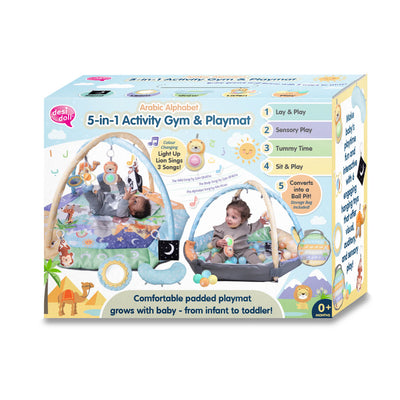 Arabic Alphabet 5-in-1 Activity Gym & Playmat