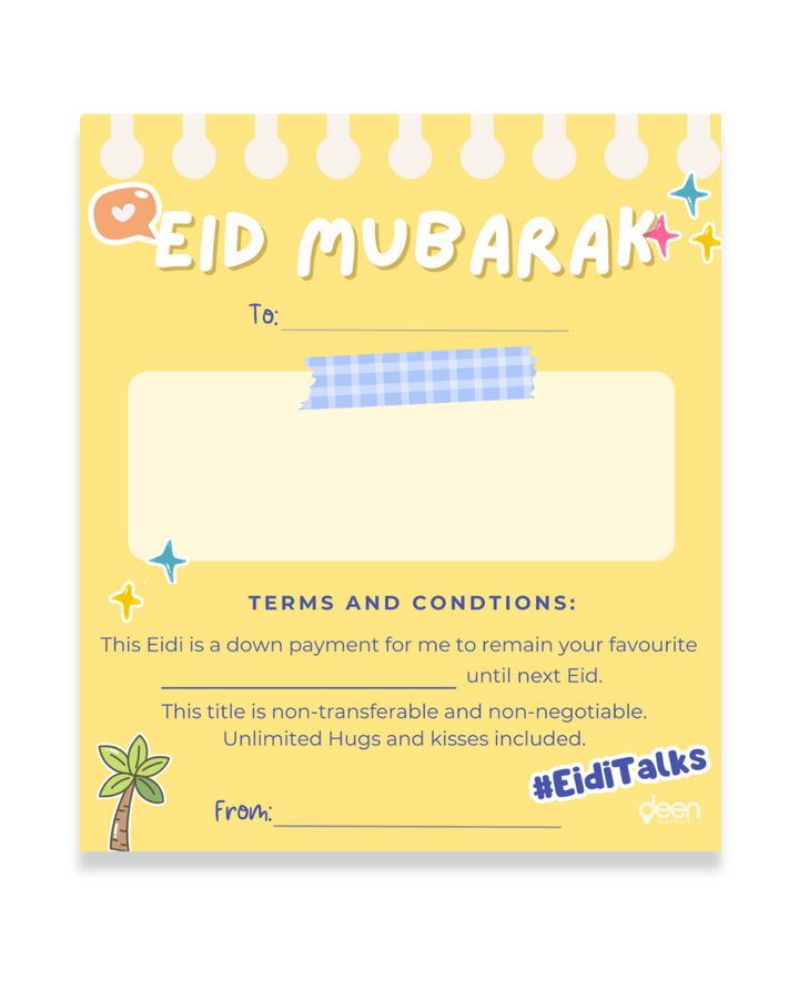 Eid Money Cards - Terms and Conditions