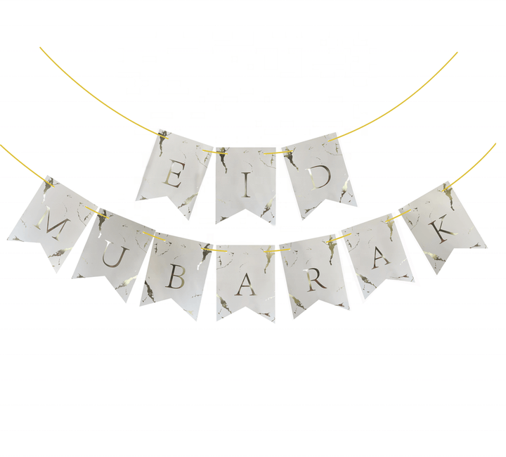 Eid Mubarak Marble Banner